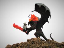 Balrog vs Gandalf, Neca figure, outdoor photo shoot. Fight on Caradras. (Lord of the Rings) Custom Action Figure
