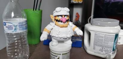 Biker Wario (WarioWare) (Nintendo) Custom Action Figure [Apoxy Build]