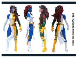 Mystique : Mid-transform Rogue (Marvel Legends) Custom Action Figure [MYSTIQUE 3]