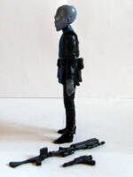 Melnat - Zeta Reticulan Bounty Hunter and Speeder Bike (Star Wars) Custom Action Figure [Left View Figure]
