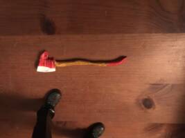 Jason (Jason Takes Manhattan) (Friday the 13th) Custom Miniature / Figurine [Close-up of fire axe.]