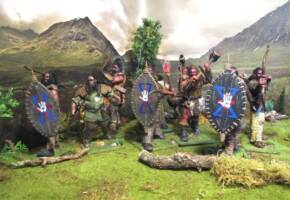 Warband of Wildlings from Dunland, group shot (Lord of the Rings) Custom Action Figure