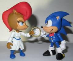 SATAM wedding cake topper (Sonic) Custom Diorama / Playset