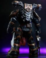 Custom Black Legion Chaos Space Marine (Warhammer) Custom Action Figure [Back]