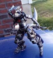 Caped Escapism Crusades saga: Mantadroid (a Cyborg/Black Manta amalgam original idea and design) (Original) Custom Action Figure