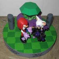 Knuckles and Rouge wedding cake topper (Sonic) Custom Diorama / Playset
