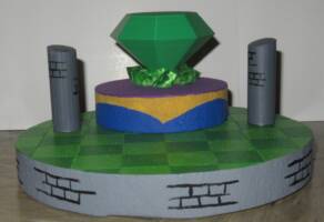 Knuckles and Rouge wedding cake topper (Sonic) Custom Diorama / Playset