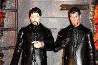 " Nicky Sin " ( Nicholas Sintoro) & " Johnny Auto " ( John Autiveta)  Guns for Hire ! (Criminal Macabre) Custom Action Figure