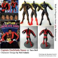 Captain Enchilada Sauce (a Proposed 'Taco Bell' Superhero) (Original) Custom Action Figure