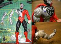 DC Direct Cyborg Superman: Re-Articulated Version (DC Universe) Custom Action Figure