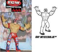 Vampiro,Ray Mysterio Jr. ,and the Rockers (Wrestling) Custom Action Figure