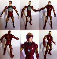 Tony Stark under Suit Armor - Ironman Mark III Removable Armor Ironman Movie Marvel Figure (Iron Man) Custom Action Figure