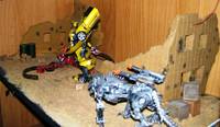 Bumblebee to the Rescue Diorama! (Transformers - Revenge of the Fallen) Custom Diorama / Playset