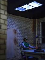Dark Night Returns Joker with Interrogation Room Diorama (Batman) Custom Diorama / Playset