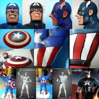 Captain America (17" Statue Restoration) (Captain America) Custom Statue / Bust