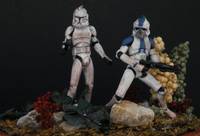 Starwars 501st at RT Clone Trooper Diorama (Star Wars Clone Wars) Custom Diorama / Playset