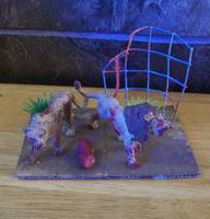 Resident Evil Zombie Zoo Lions (Racoon City) (Resident Evil) Custom Diorama / Playset