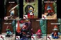 He-Smurf, She-Smurf, Smurf-at-Arms, Smurf Jaw, Faker Smurf, Smurfo, Papa Randor (Smurfs) Custom Action Figure