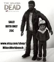 Lee Everett and Clementine from Telltale's the Walking Dead (Walking Dead) Custom Action Figure