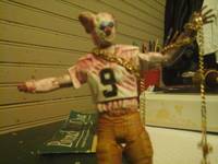 Creepy Footballist Clown with Creepy Clown Head Sculptures (Blood) Custom Action Figure
