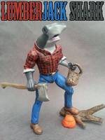 Lumberjack Shark....with Fake Beard!!!! (Original) Custom Action Figure