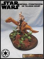 Imperial Trooper on Tillaran Mount (Star Wars) Custom Diorama / Playset