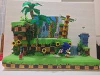 Sonic Generations Classic Green Hill Zone (Sonic) Custom Diorama / Playset
