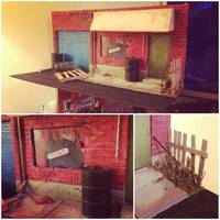 Walking Dead Style Garage Shop Dio (Walking Dead) Custom Diorama / Playset