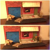 Walking Dead Style Garage Shop Dio (Walking Dead) Custom Diorama / Playset