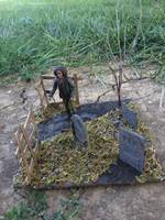 Eerie Graveyard Dio for Any Figs Walking Dead Mcfarlane Etc.. (Walking Dead) Custom Diorama / Playset