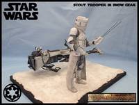 Scout Trooper in Snow Gear (Star Wars) Custom Diorama / Playset