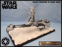 Scout Trooper in Snow Gear (Star Wars) Custom Diorama / Playset