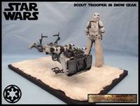 Scout Trooper in Snow Gear (Star Wars) Custom Diorama / Playset