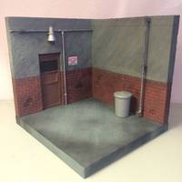1:12th Alley Diorama Display with Working Light (Marvel Legends) Custom Diorama / Playset