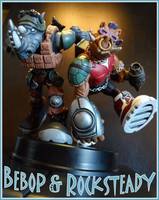 Bebop & Rocksteady (Teenage Mutant Ninja Turtles) Custom Statue / Bust
