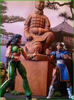 Laura Matsuda (Street Fighter V) (Street Fighter) Custom Action Figure [Laura feeling out her  opponent Chun Li in China]