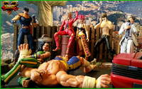 Laura Matsuda (Street Fighter V) (Street Fighter) Custom Action Figure [Laura doing a arm bar on Sagat]