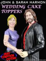 John & Sarah Harmon Wedding Cake Toppers (Real People) Custom Action Figure