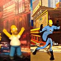 Homer Simpson as Mr Fantastic (Simpsons) Custom Action Figure