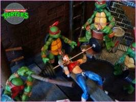 April Jones (Teenage Mutant Ninja Turtles) Custom Action Figure [April Jones weight training in New York City sewers]