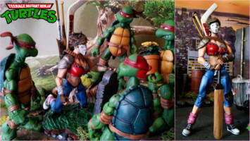 April Jones (Teenage Mutant Ninja Turtles) Custom Action Figure [April and the Turtles visiting the grave of her late husband Casey Jones]