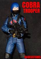 COBRA BLACK MASK RED logo MALE TROOPER 6" 1:12TH SCALE (G.I. Joe) Custom Action Figure