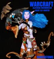 ALATHENA MOONBREEZE Night Elf Hunter 6" 1:12th scale (Warcraft) Custom Action Figure