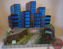 TMNT Toy Diorama Display (Teenage Mutant Ninja Turtles) Custom Diorama / Playset