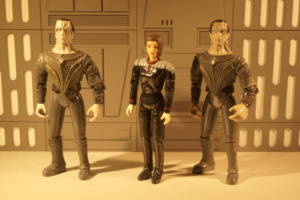 Gul Dukat from "Deep Space Nine" (Star Trek) Custom Action Figure [Damar, Kira in Starfleet uniform, and Dukat]
