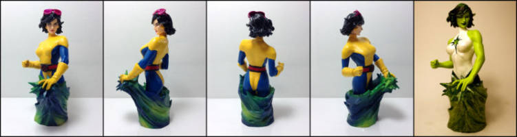 Jubilee Custom Bust - Shair/Blue and Gold Uniform (Marvel) Custom Statue / Bust