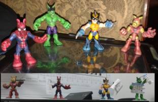 Spiderham, Ironham, Porverine, Purk Plyskool (Marvel) Custom Action Figure