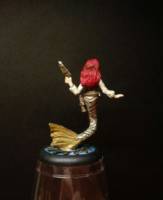 Steampunk Mermaid (Original) Custom Miniature / Figurine [Back]