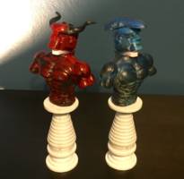 Red Rocker Vs. Blue Bomber (Hack / Slash) Custom Statue / Bust [Candy]
