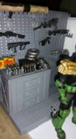 Justice Dept Armoury (Judge Dredd) Custom Diorama / Playset
